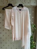 Peach Georgette Plazo Suit Set