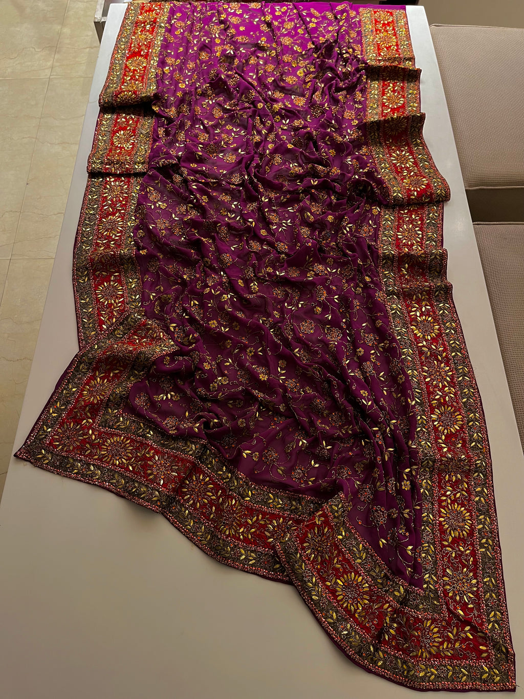 devdas paro wine saree