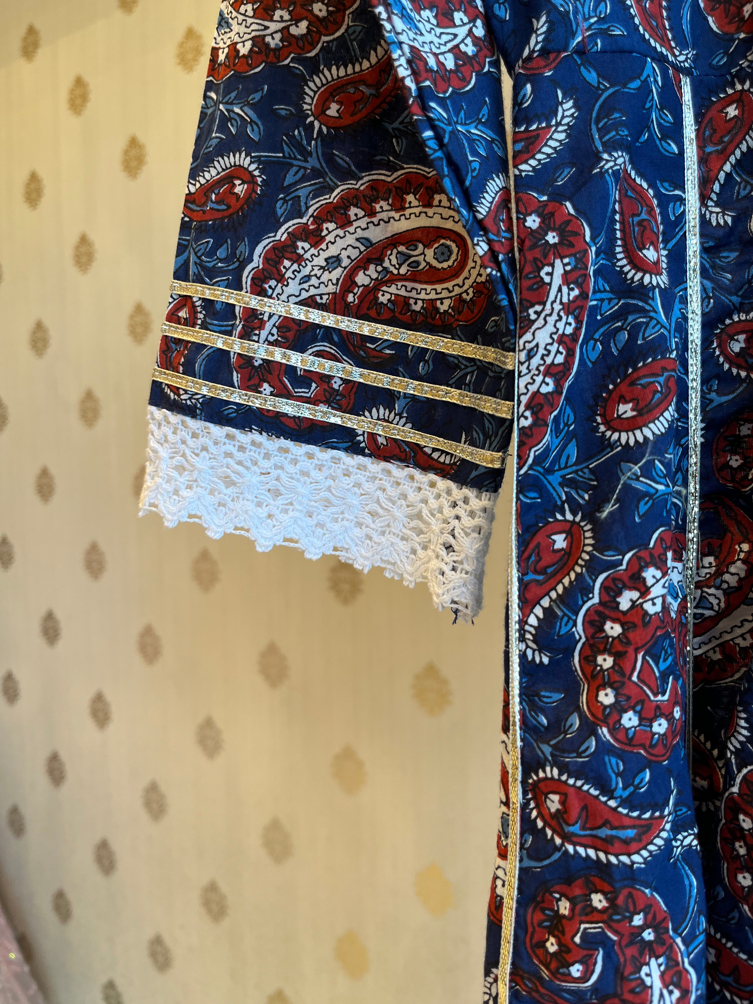 Deep Blue Cotton Kurti