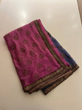 Pink to Purple Ombré Saree