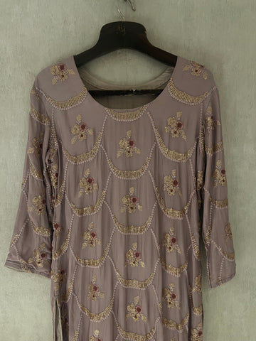 Mauve pink sequins kurta