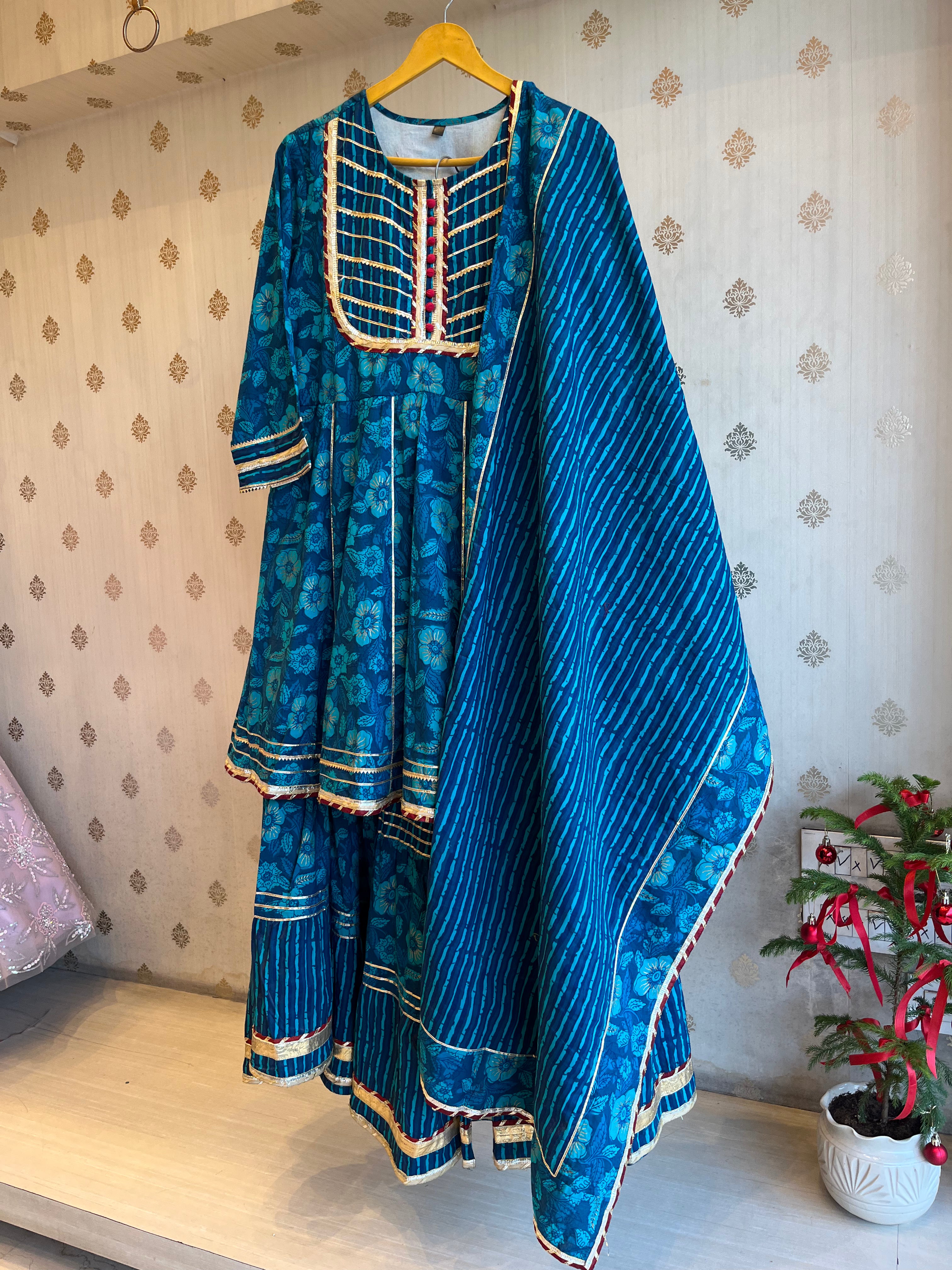 Printed Cotton Sharara Set