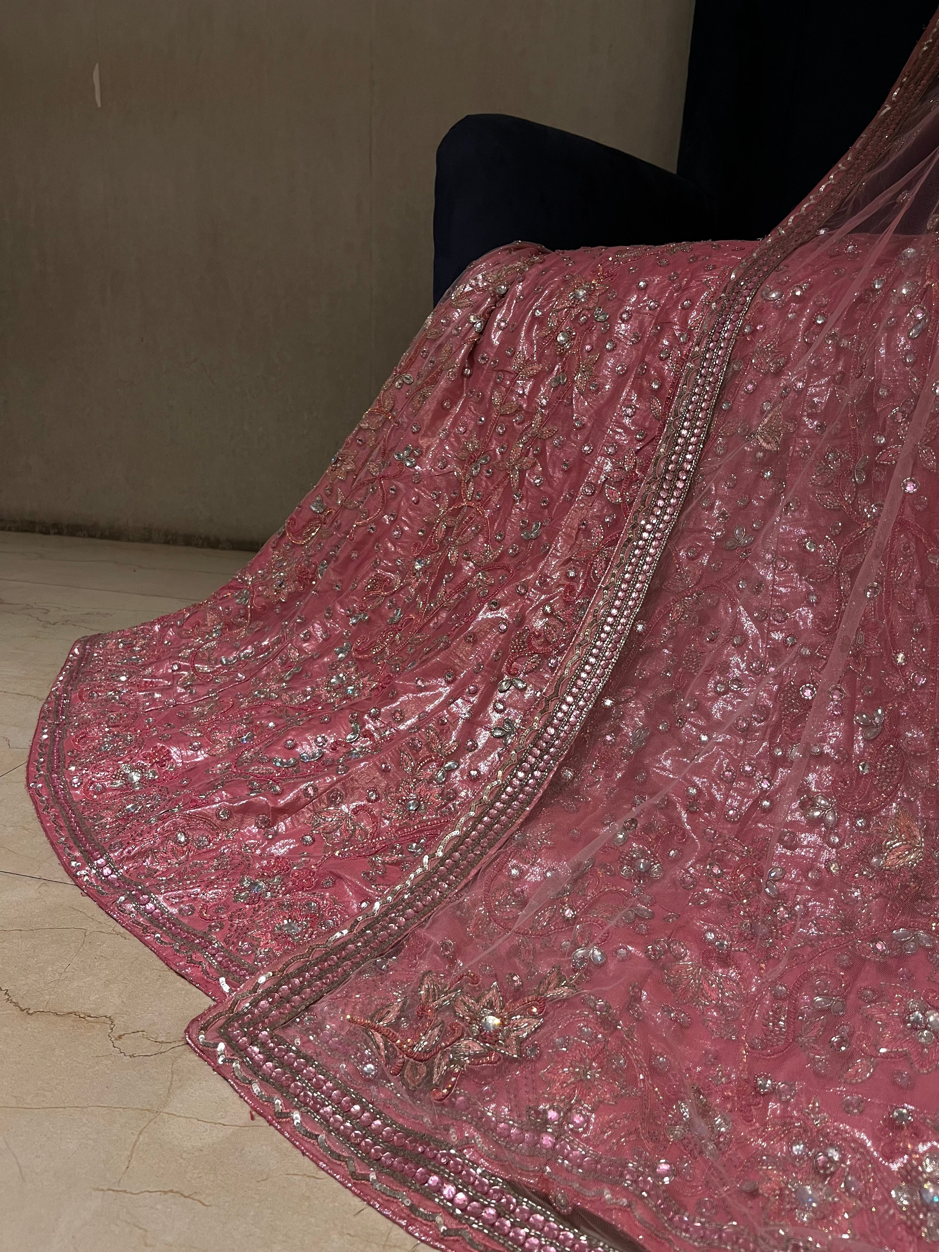 Shimmer Pink Glam Lehenga Set