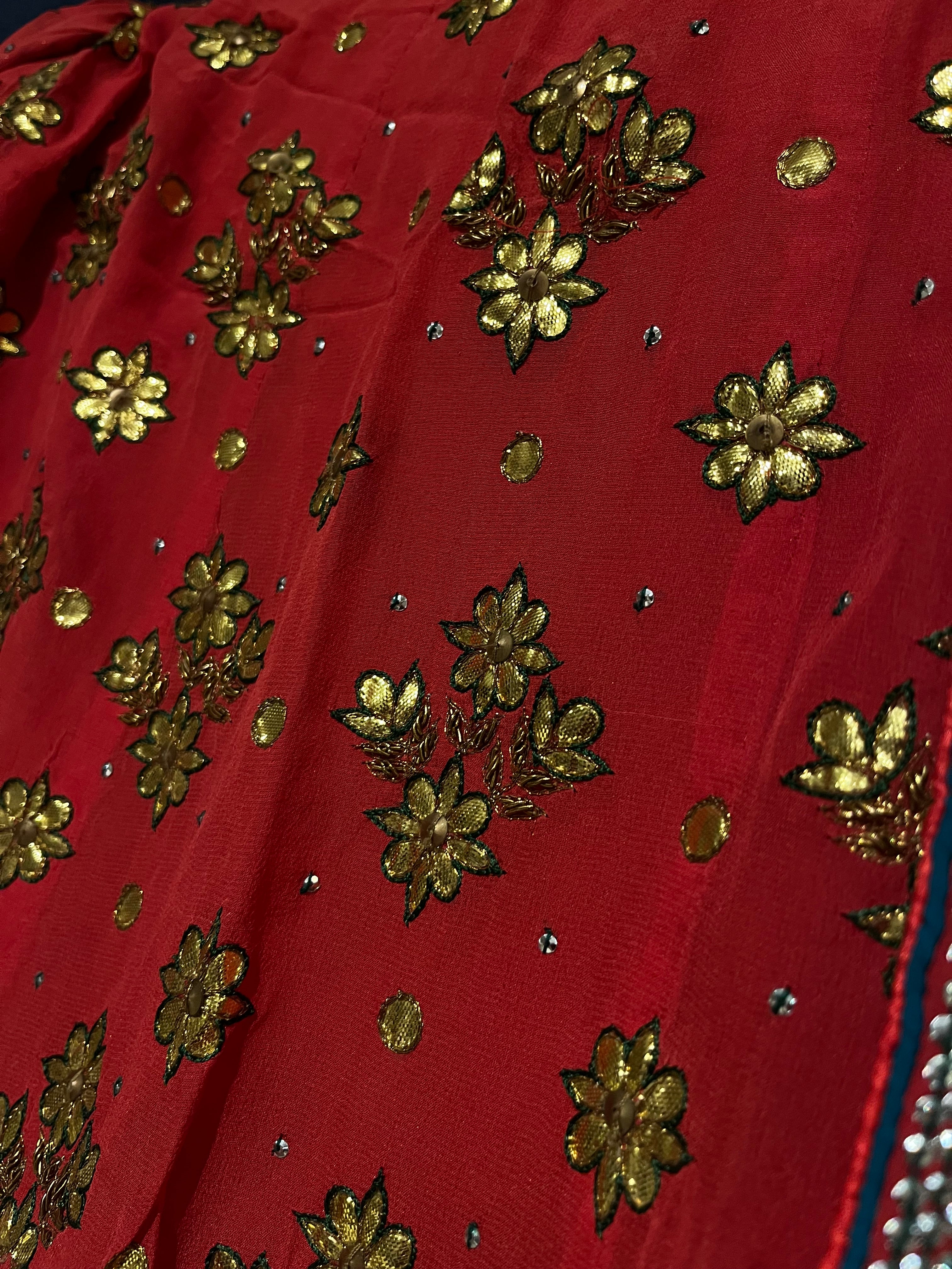 Jaipuri Gerua Lehenga Set