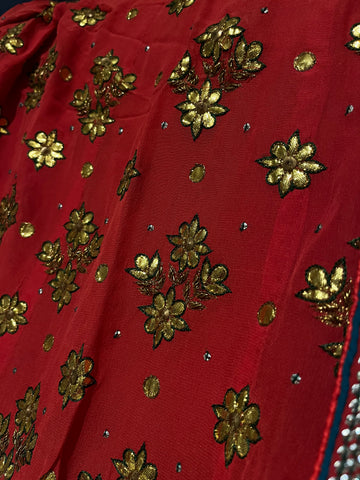 Jaipuri Gerua Lehenga Set