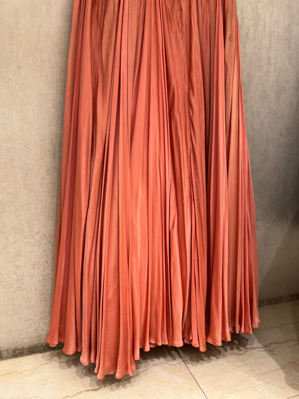 Peach Corset Gown