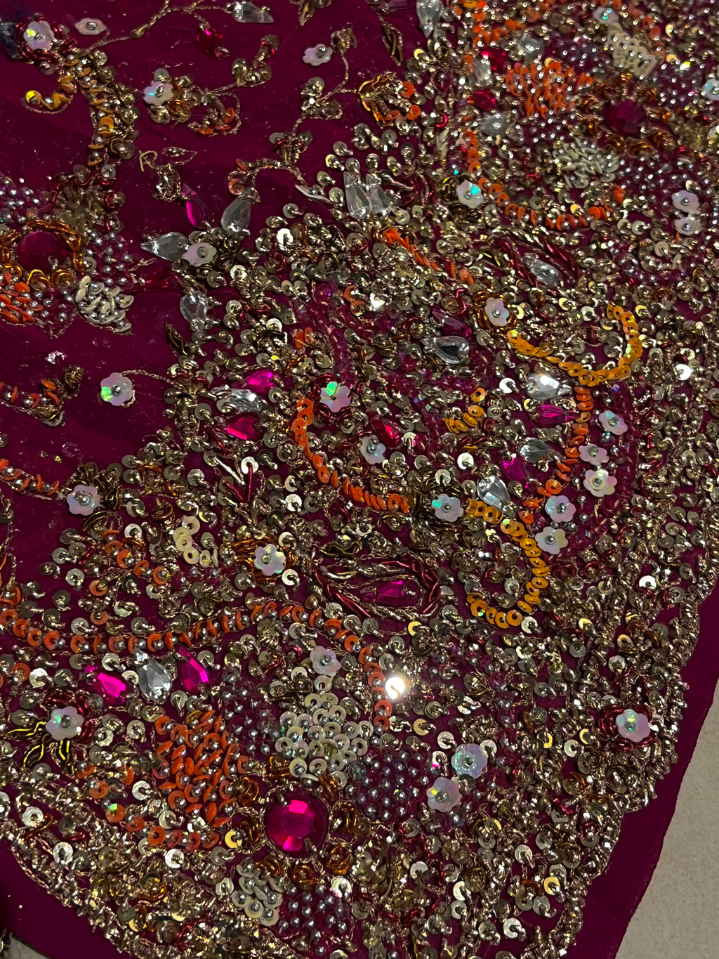 Bridal Magenta Jaipuri Lehenga Set