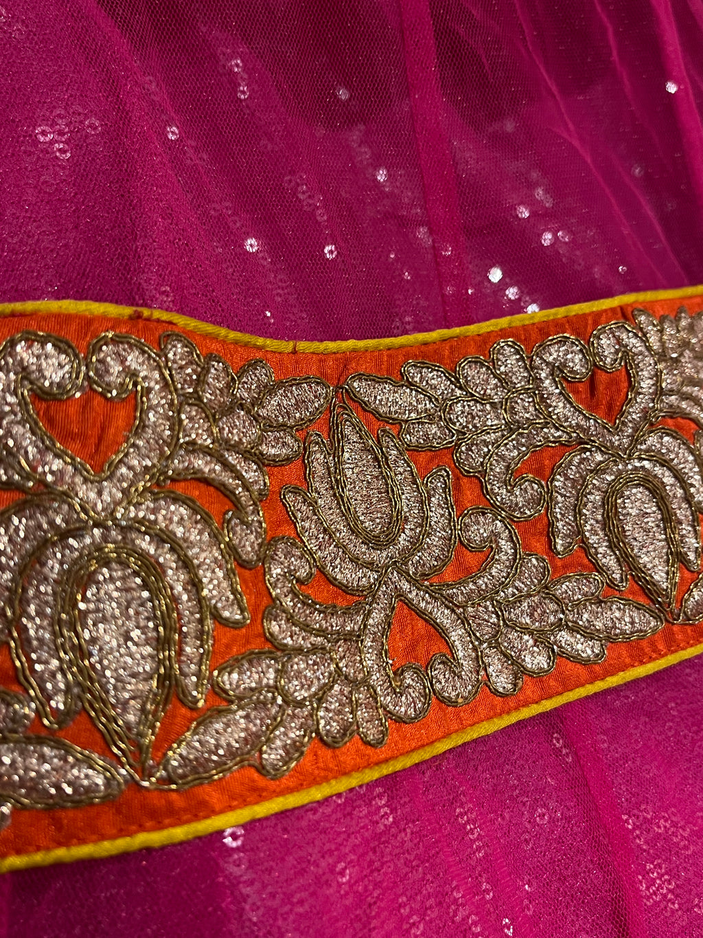 Raani Pink sequins lehenga set