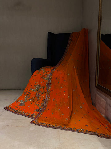 Rust orange Lehenga Set