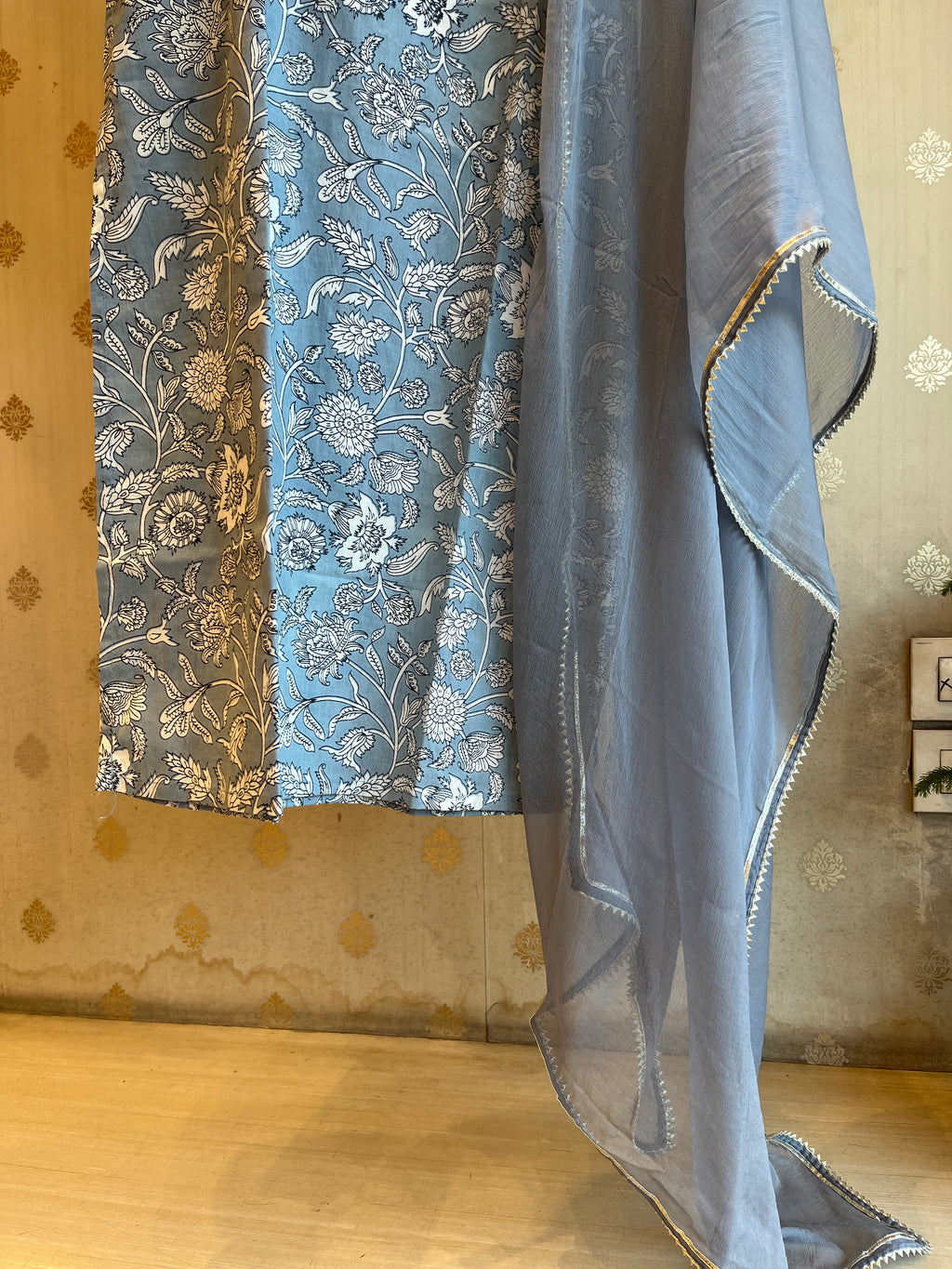 Blue Flora Cotton Set