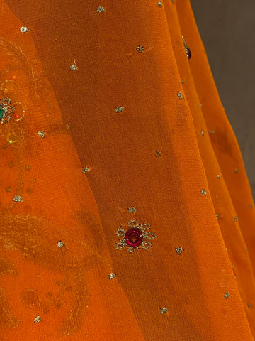 Rust orange Lehenga Set