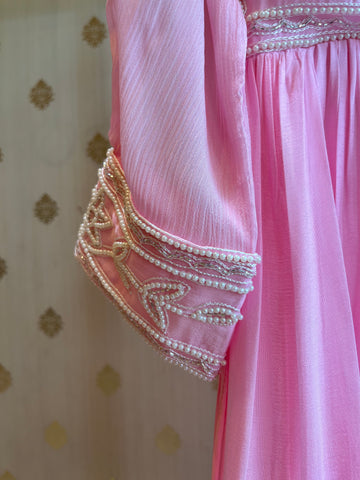 Rose Pink Ombré Anarkali Suit