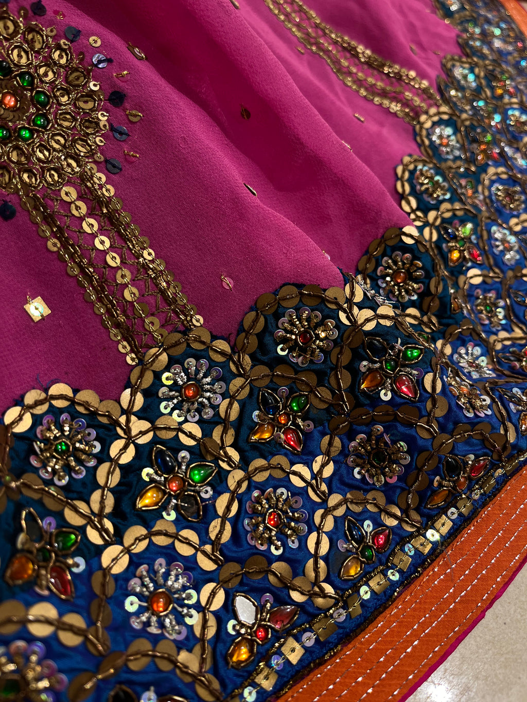Pink & Tangerine Lehenga Set
