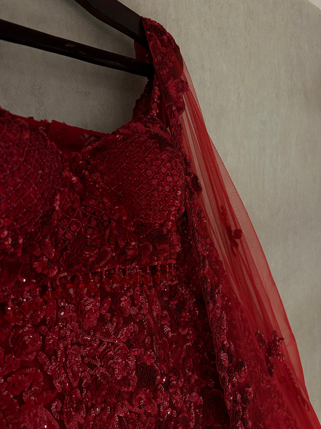 Show Stopper Red Handwork Lehenga