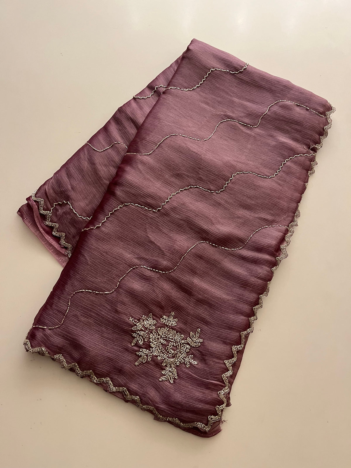 Mauve Gloss Tissue saree