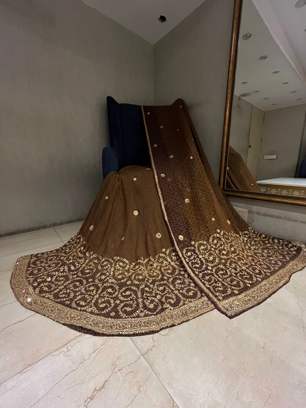 Coffee Brown Lehenga Set