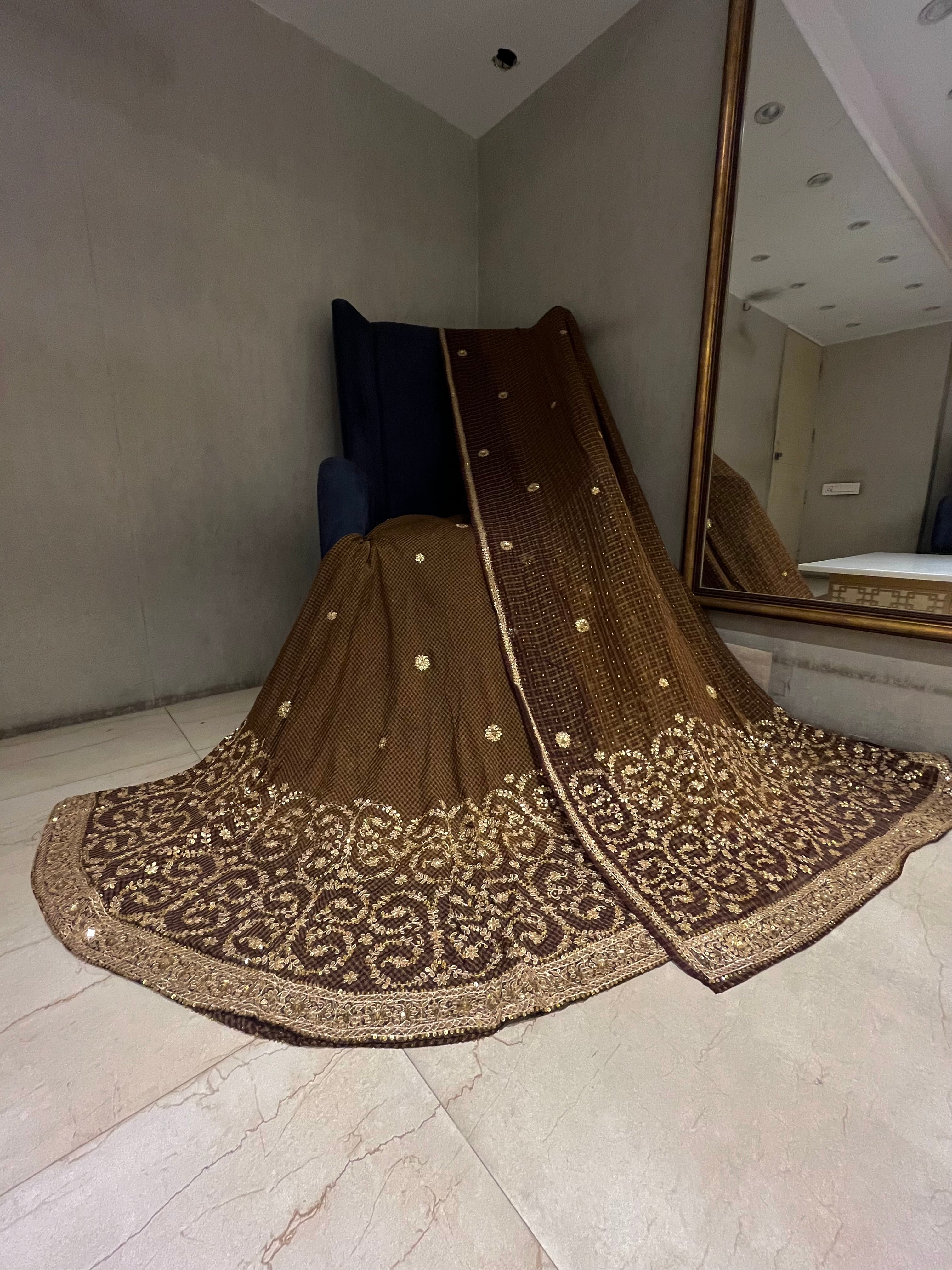 Coffee Brown Lehenga Set