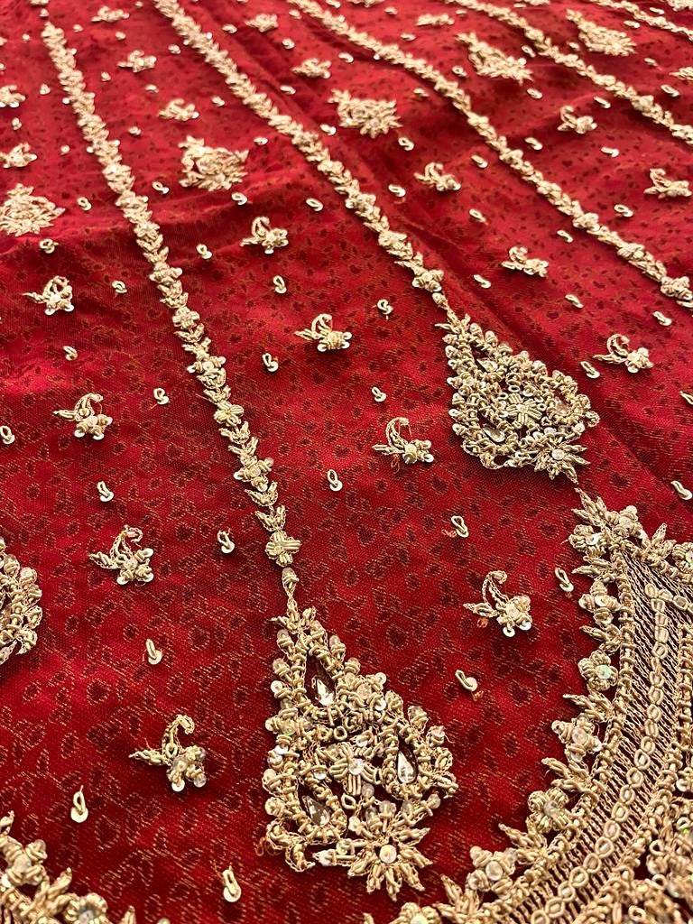 Rajwada Zardozi handwork unstitched lehenga set