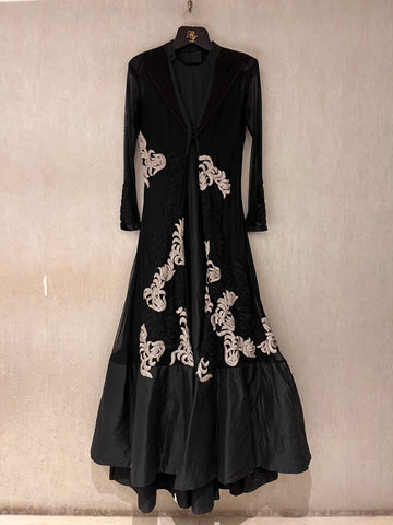 Silver Night indo-western gown