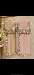 Kaanchi tissue mirror work saree