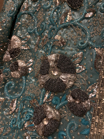 firozi ocean Lehenga Set