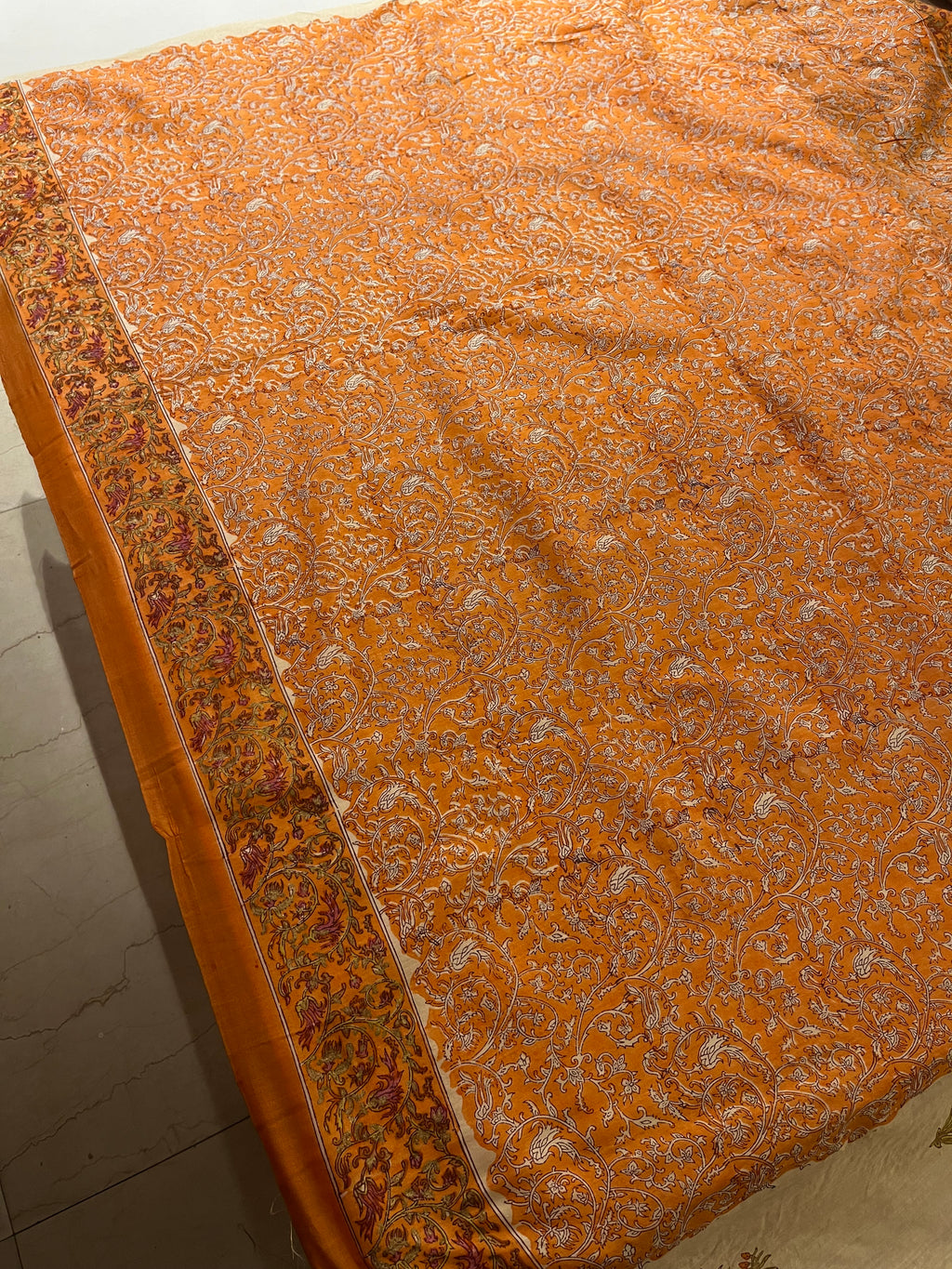 Jaipuri Print Silk Saree