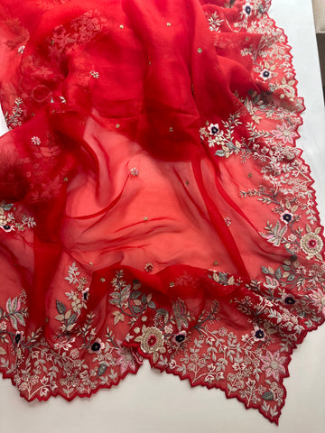 Red Exclusive Pure Organza