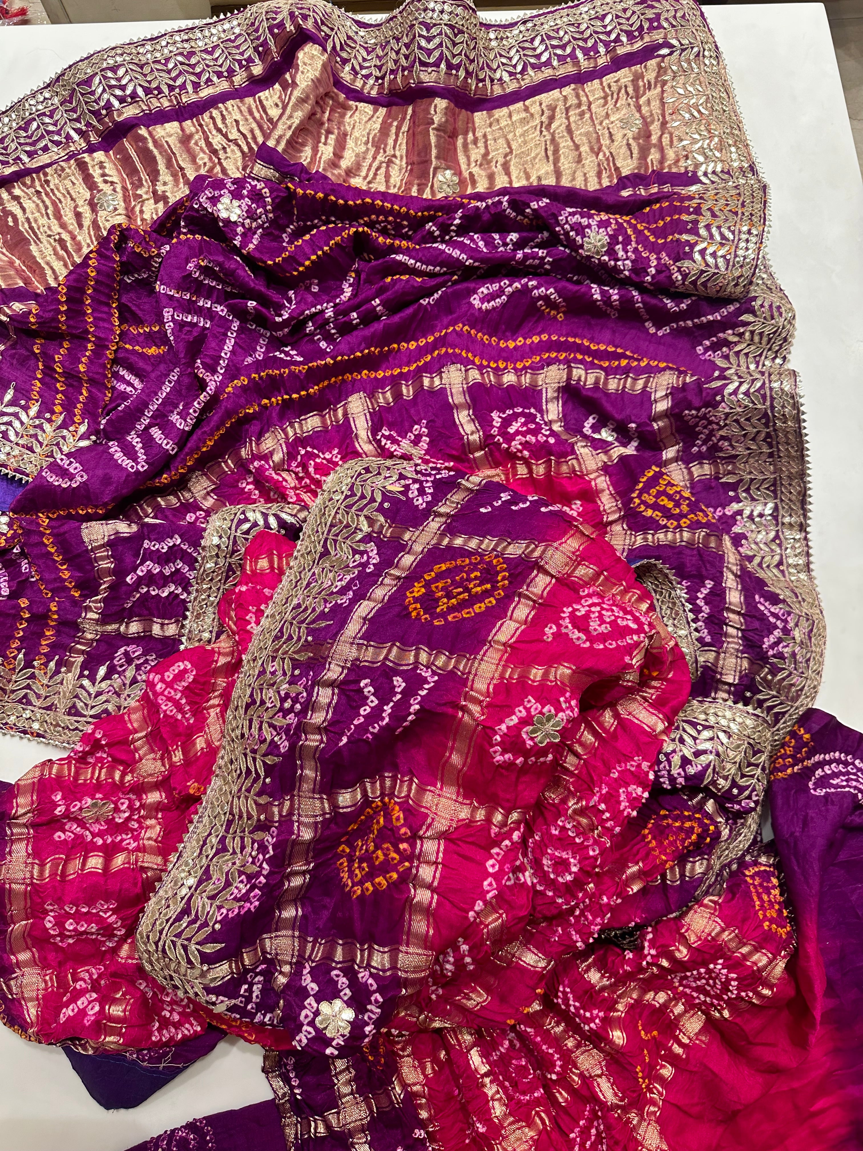 Gajji silk Gharchola saree