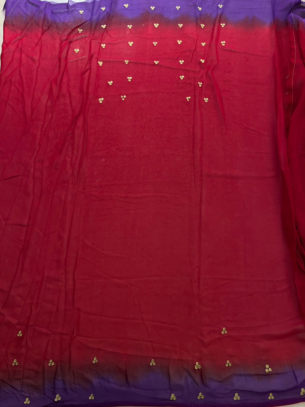 Violet & Red Georgette saree