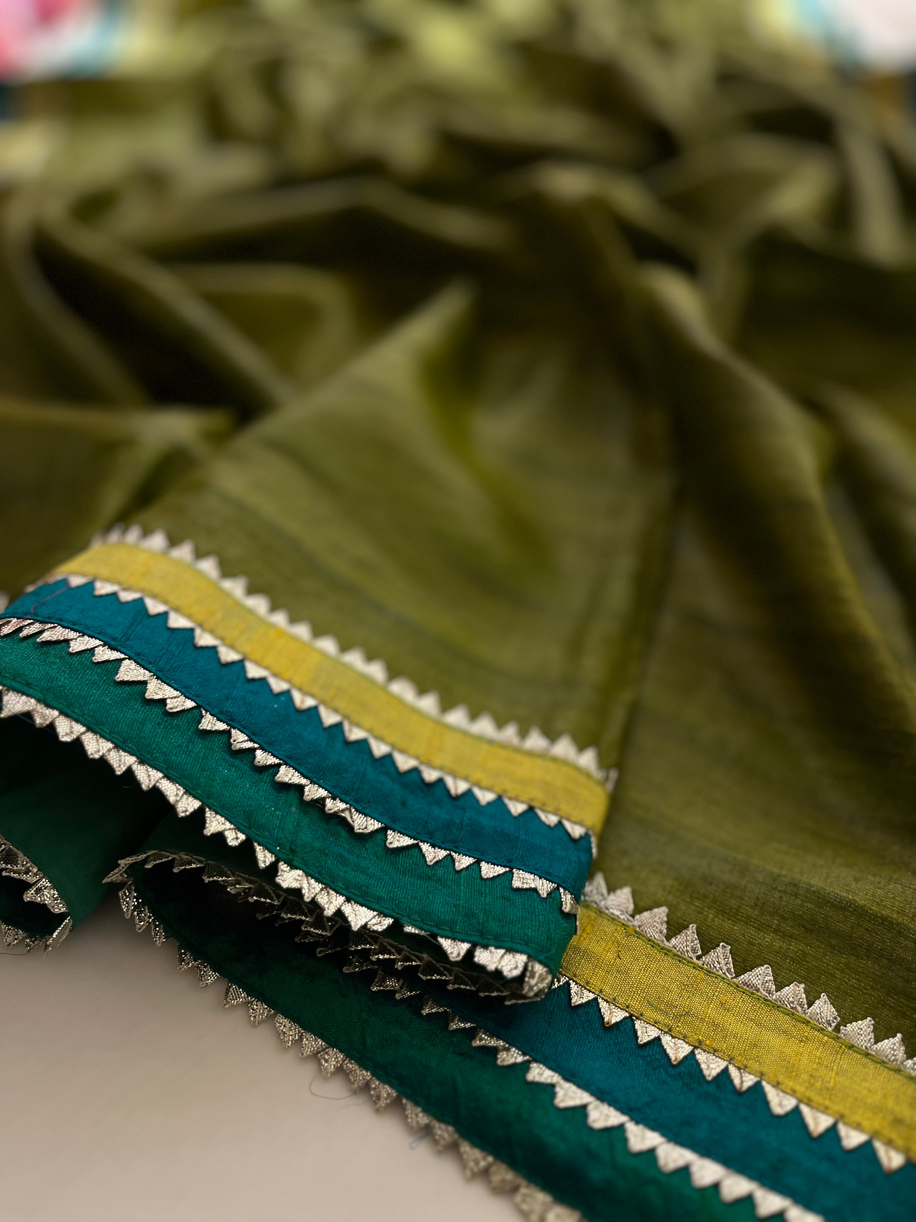 Raw mango silk saree