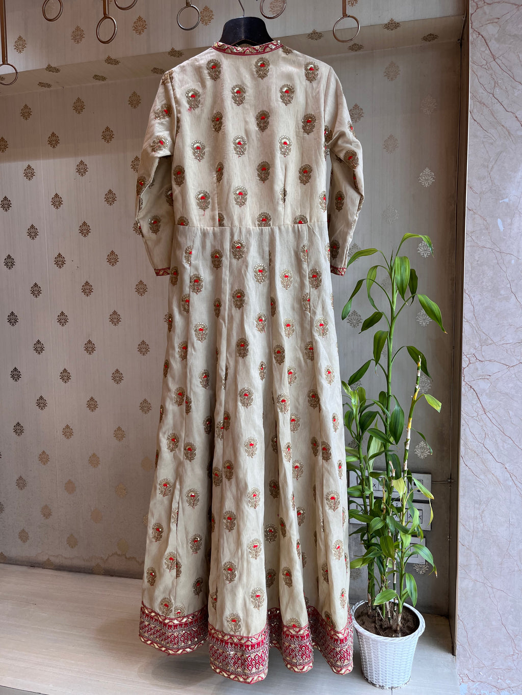 Raw silk Full Length anarkali