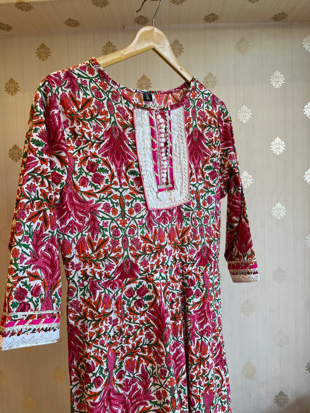 Pink Floral Kurti
