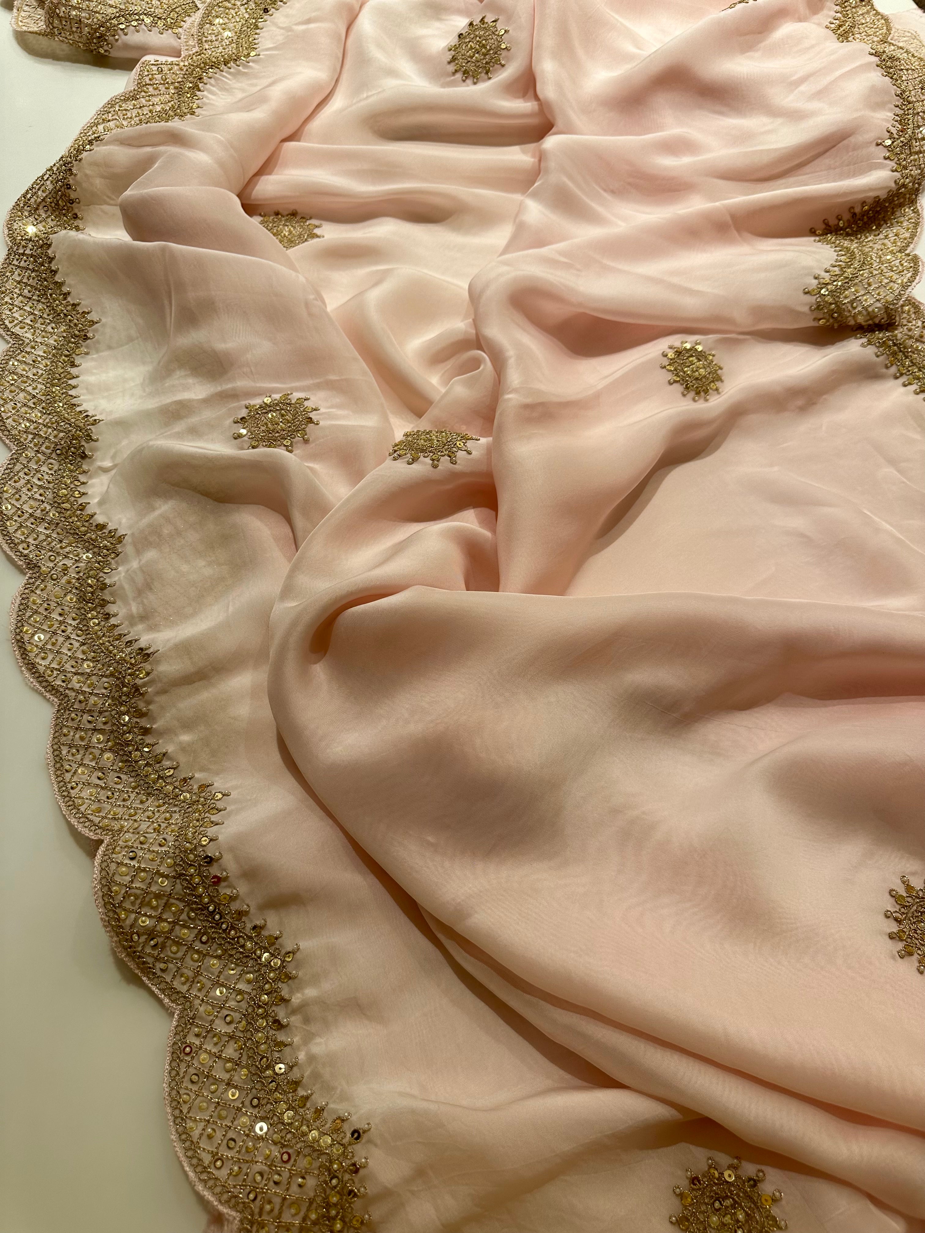 Dori Sequins Rajwada saree