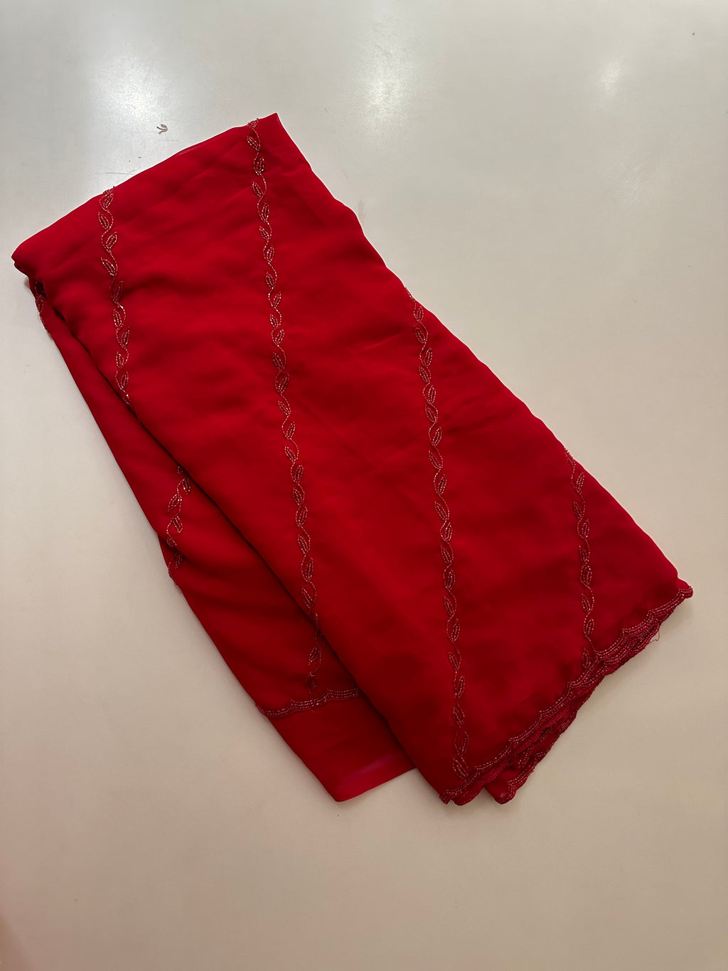 Red Georgette Saree