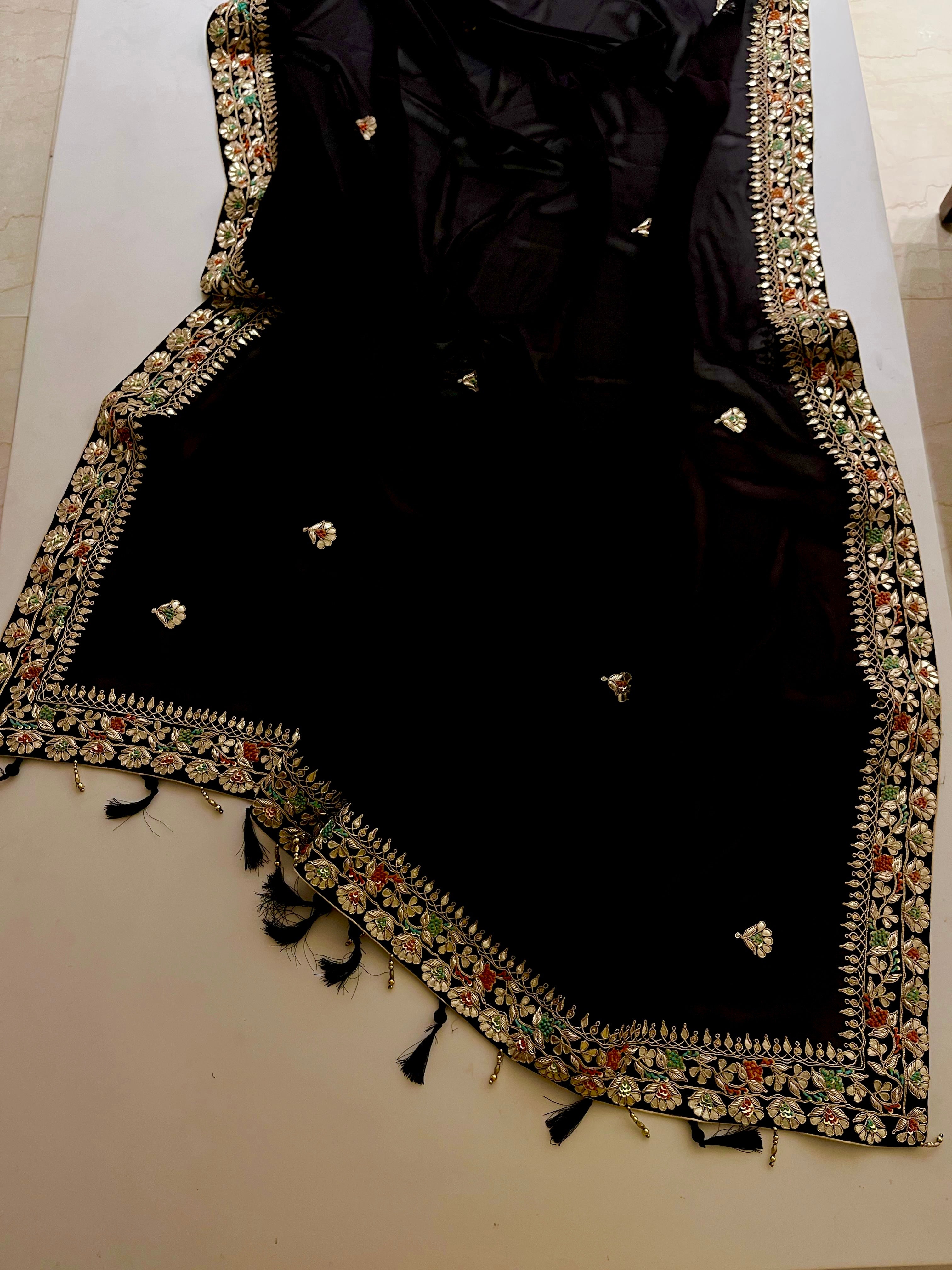 Black Organza Saree