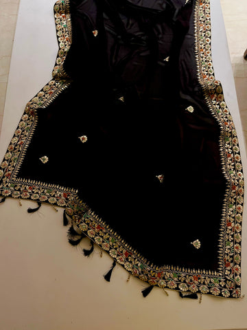 Black Organza Saree