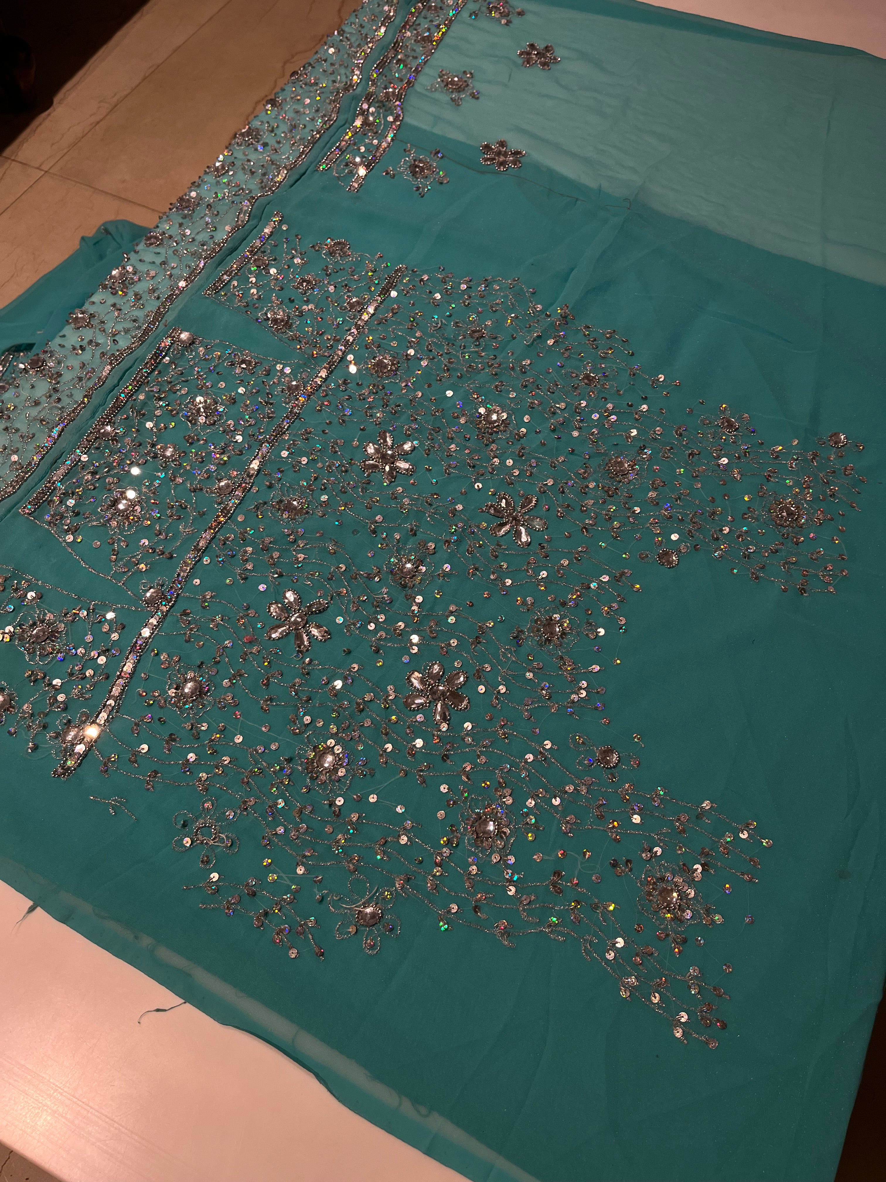 Sky Glitter Lehenga Set