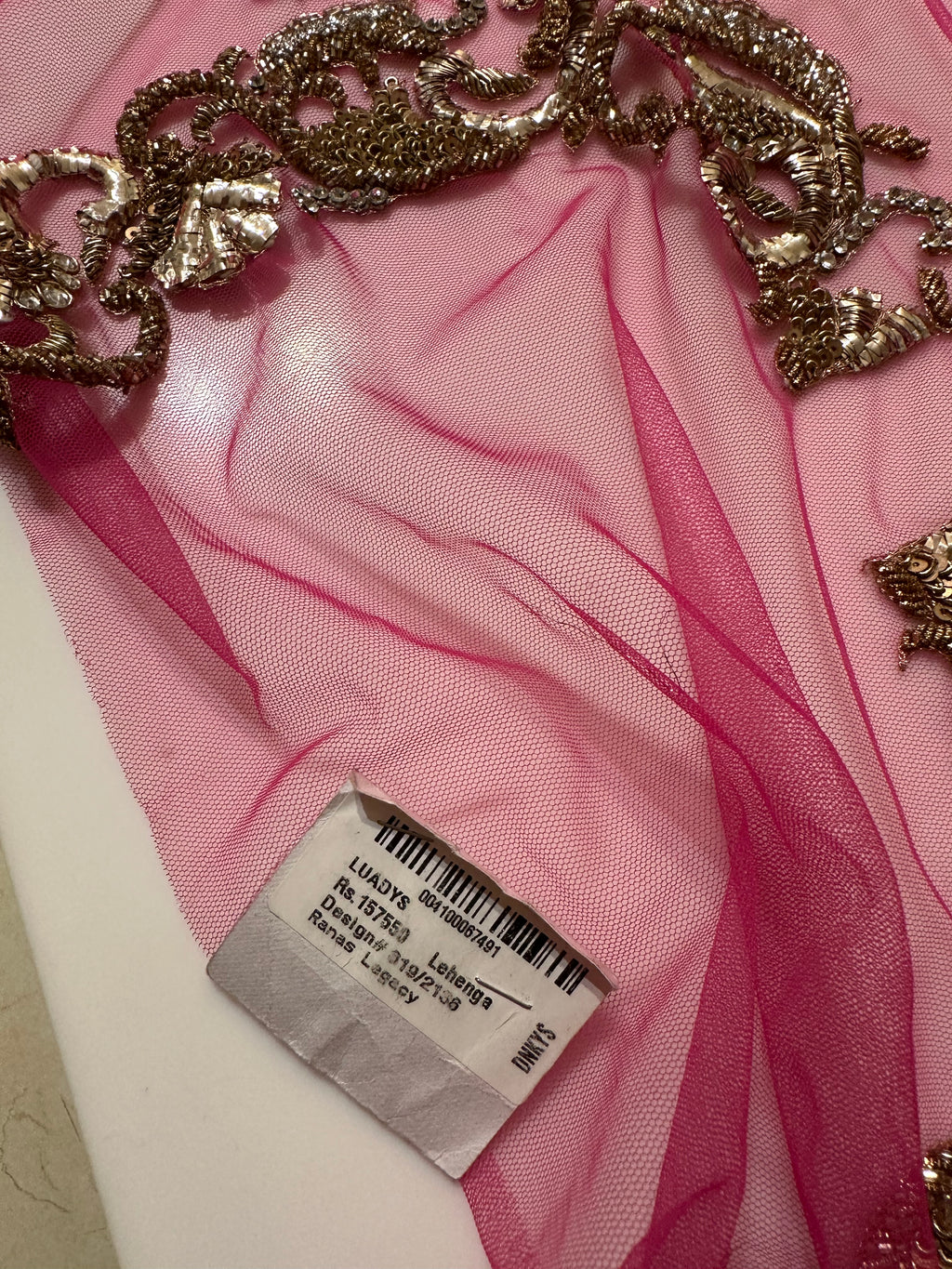 Mango Pure Georgette, heavy Mukesh lehenga