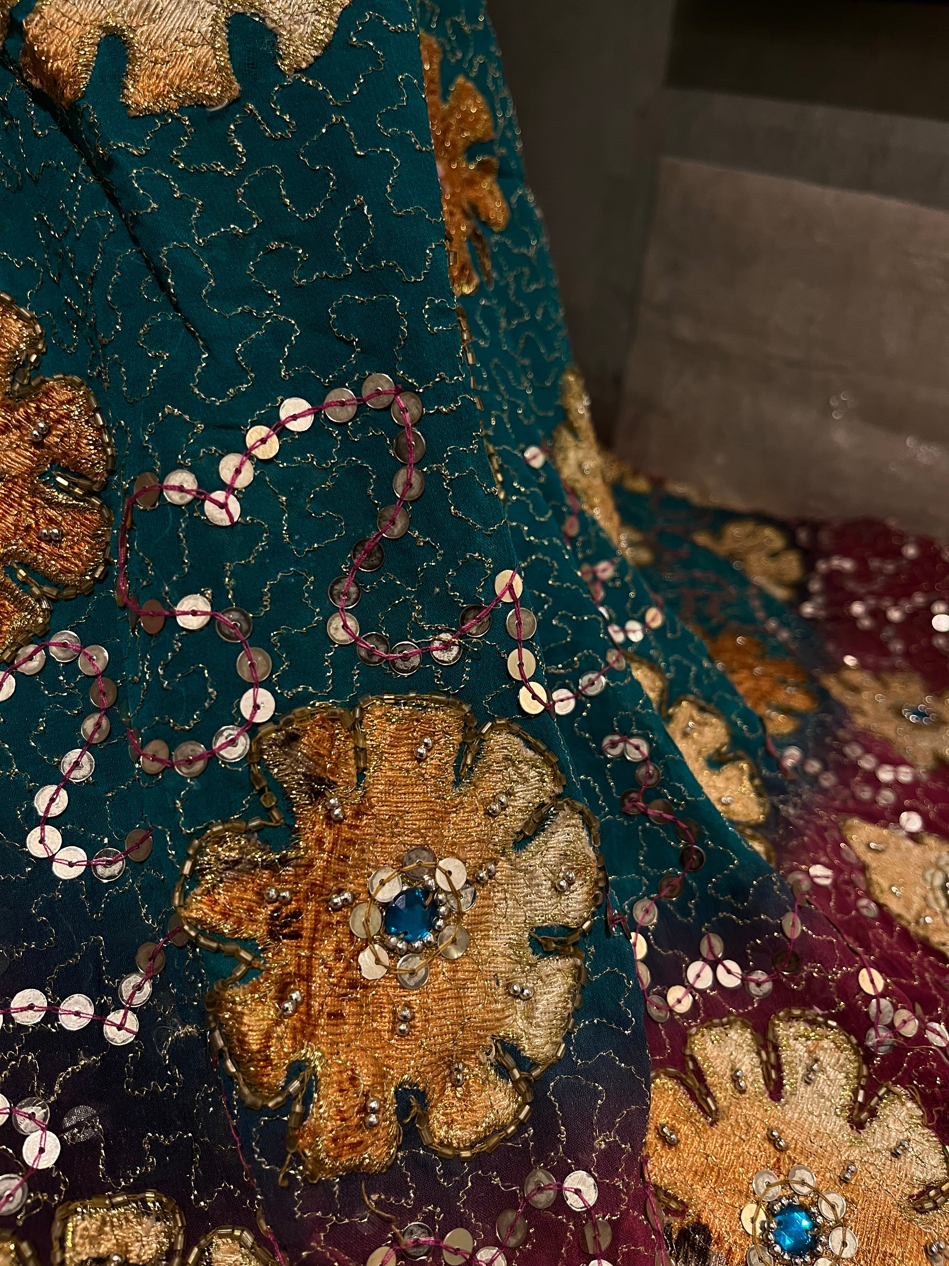 Floral Patch Work Lehenga Set