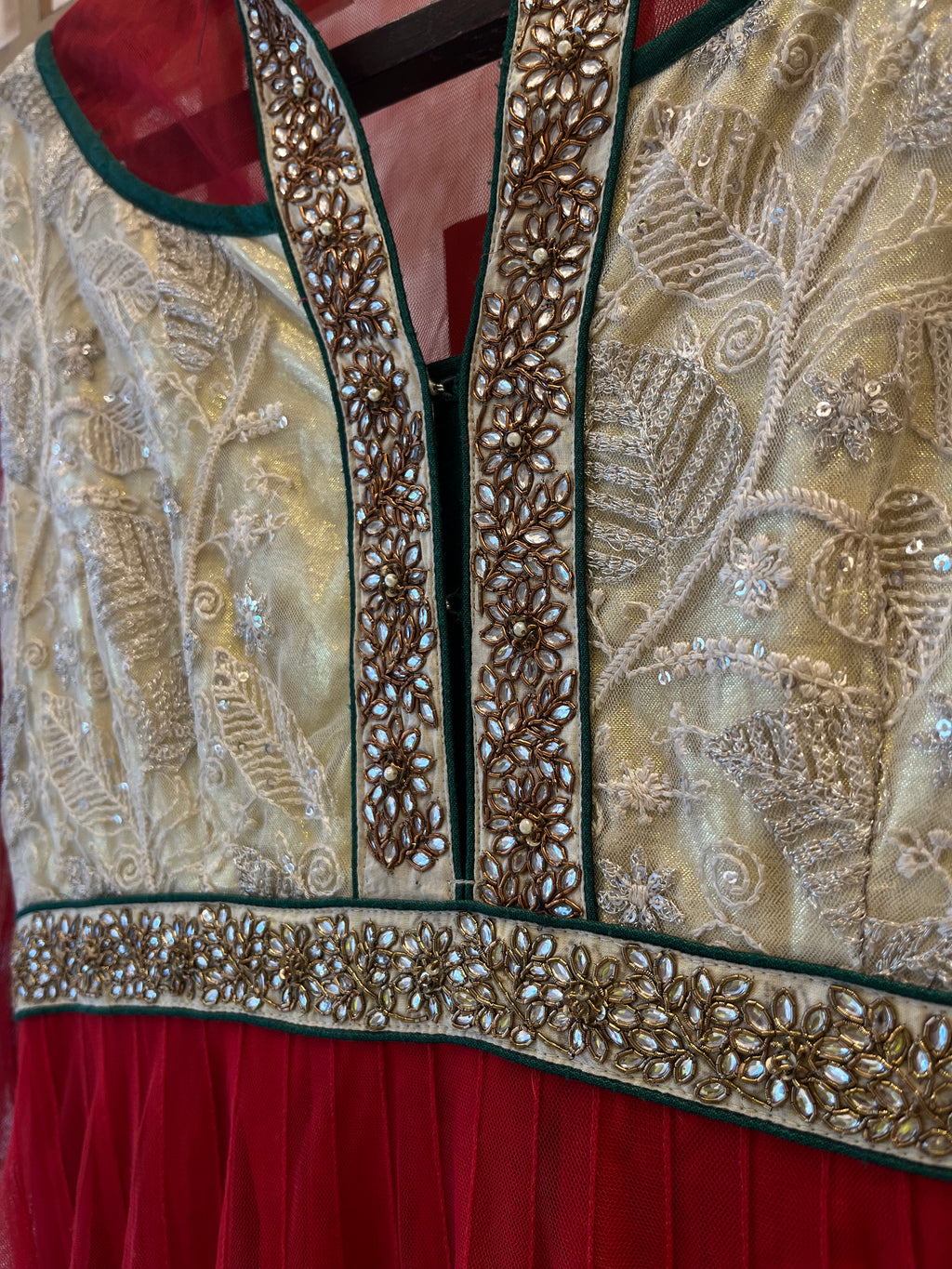 Traditional Red Anarkali