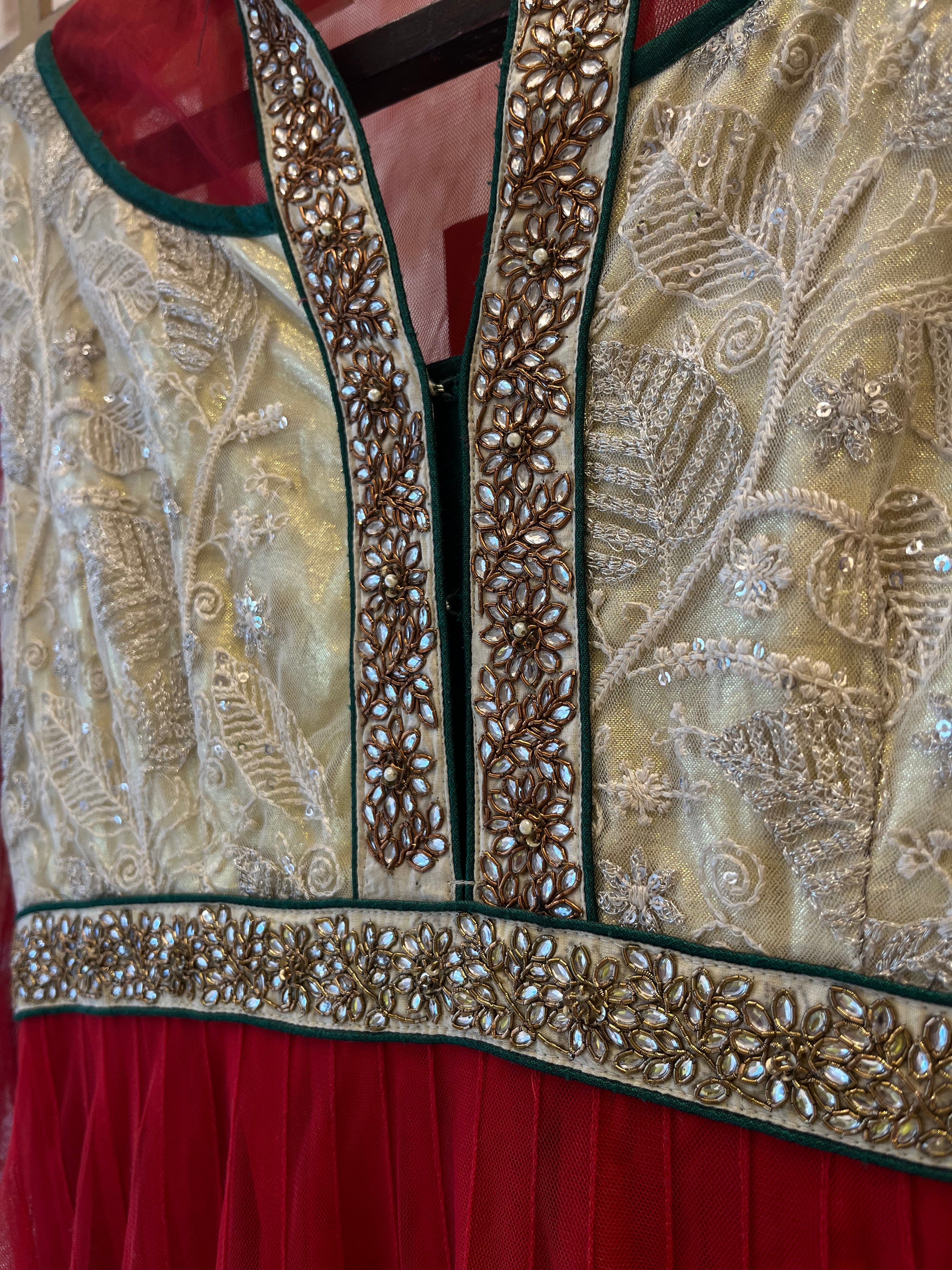 Traditional Red Anarkali