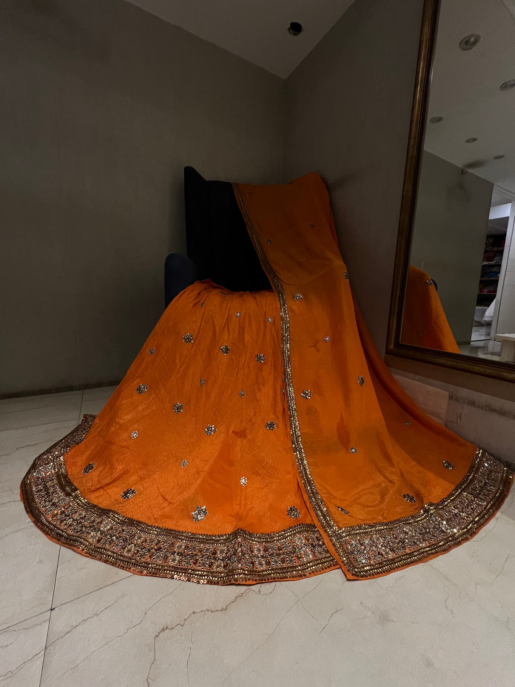 Summer Orange Lehenga Set