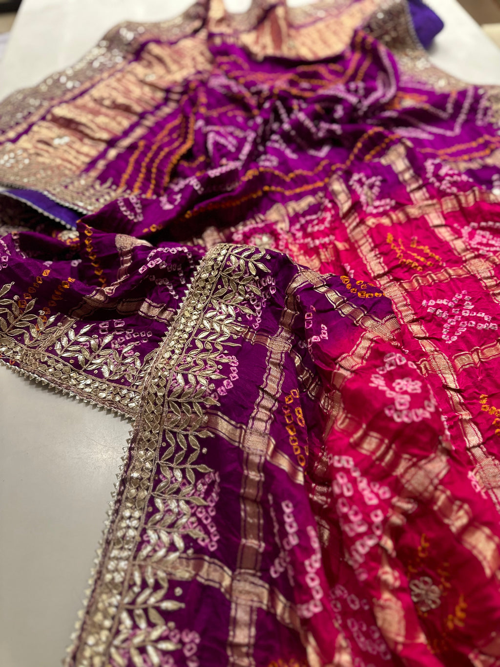 Gajji silk Gharchola saree