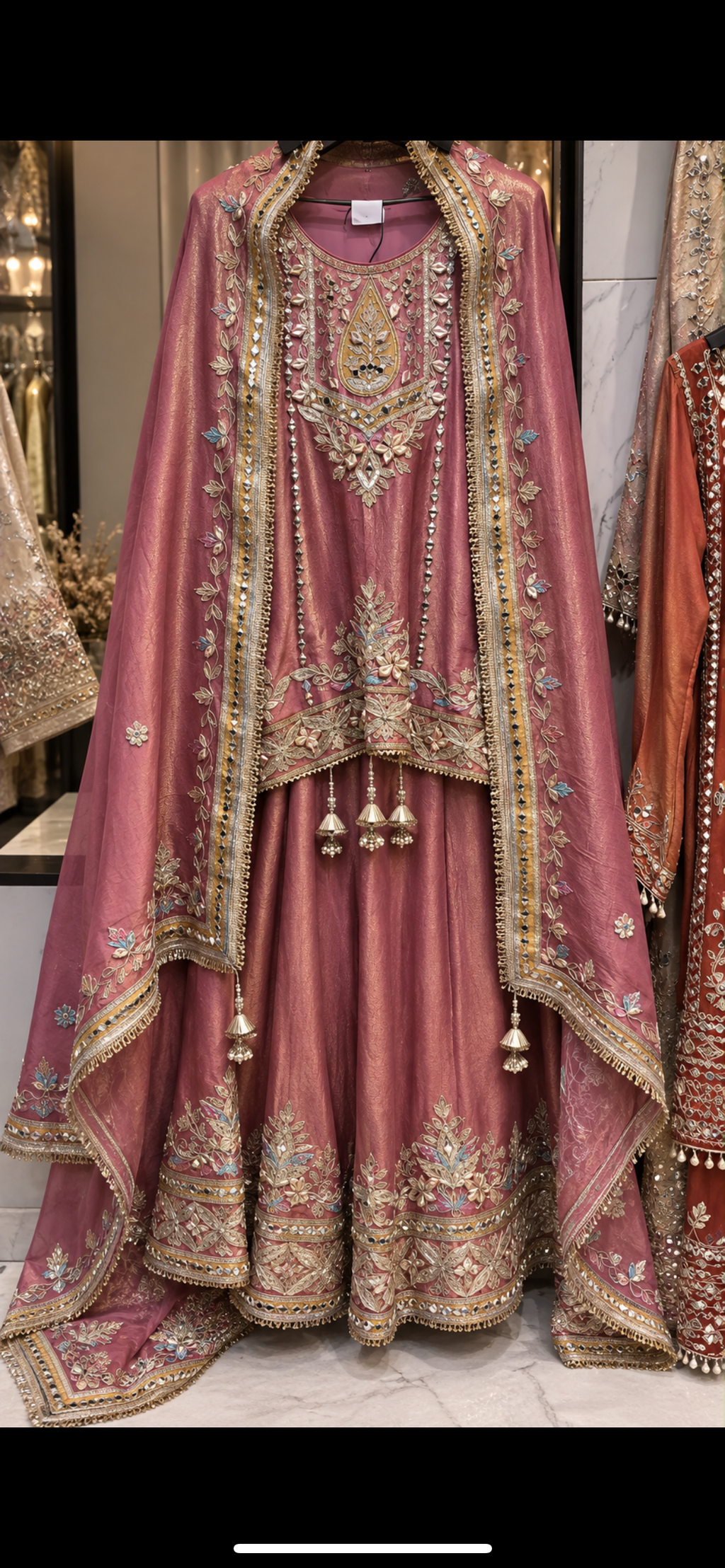 Tissue short anarkalis with sharara