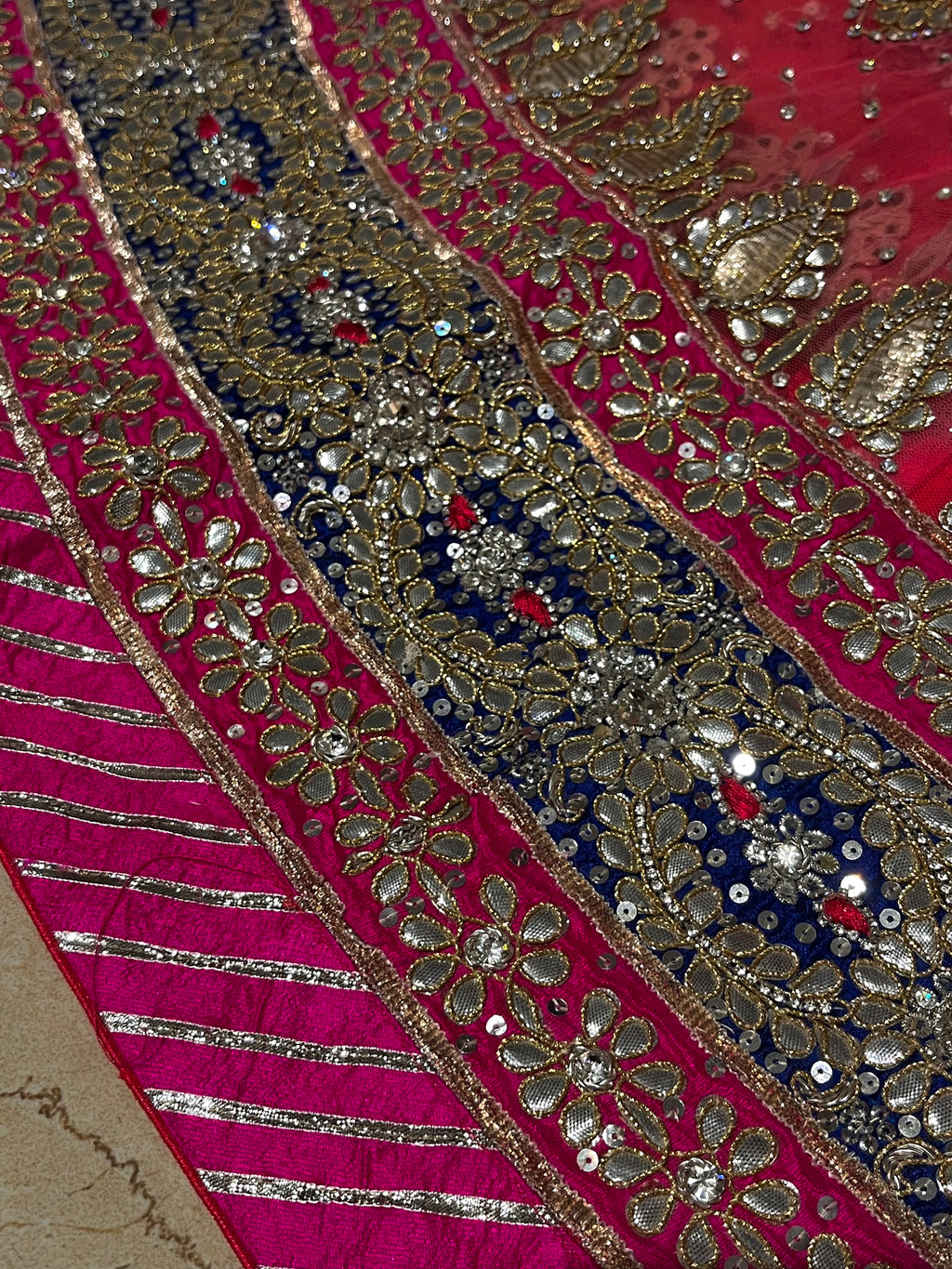 Rajputana Style Net Lehenga Set