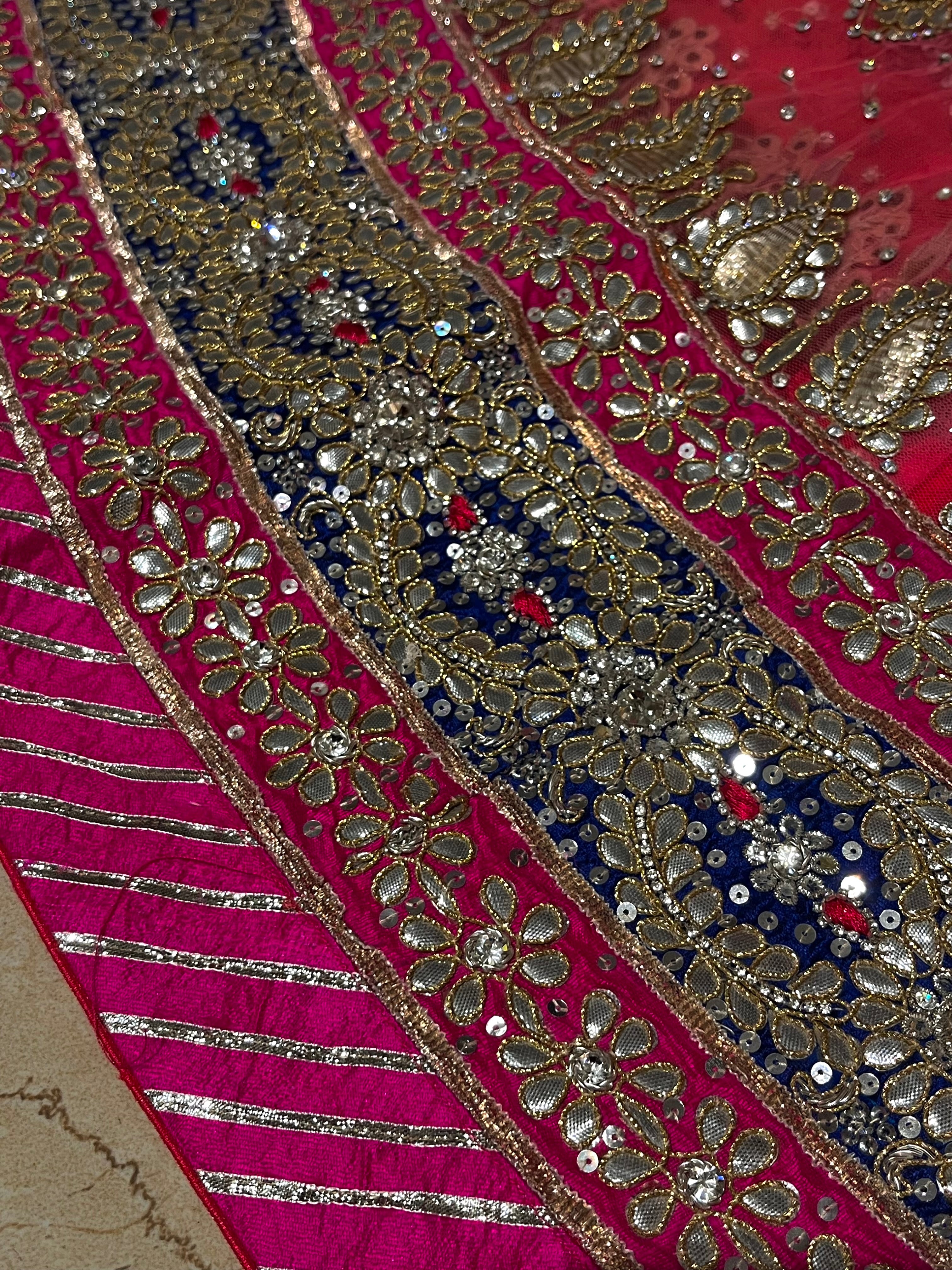Rajputana Style Net Lehenga Set