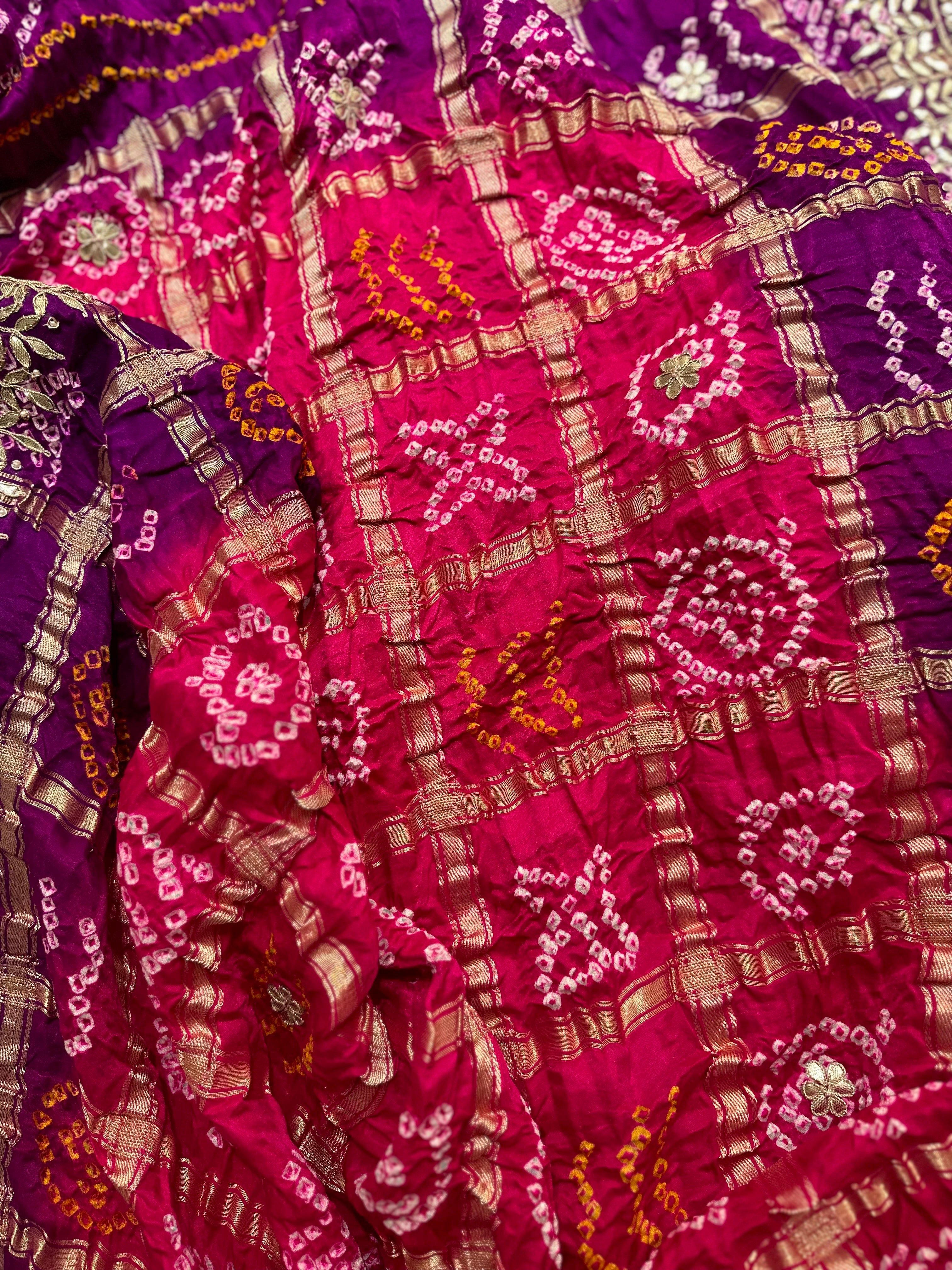 Gajji silk Gharchola saree