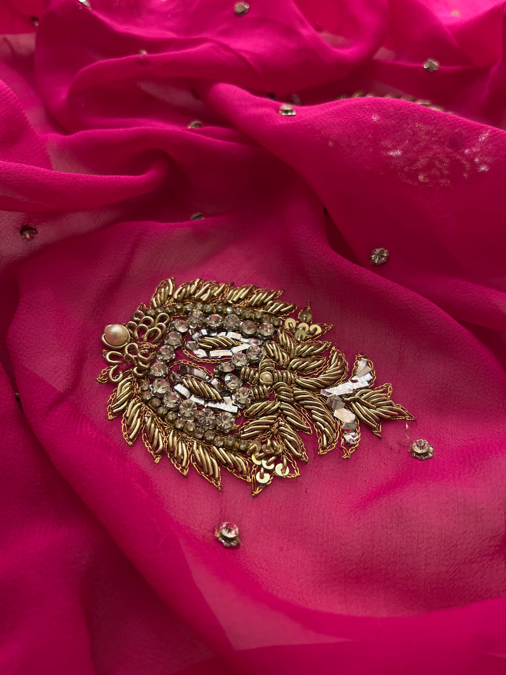 Magenta Ombré Saree