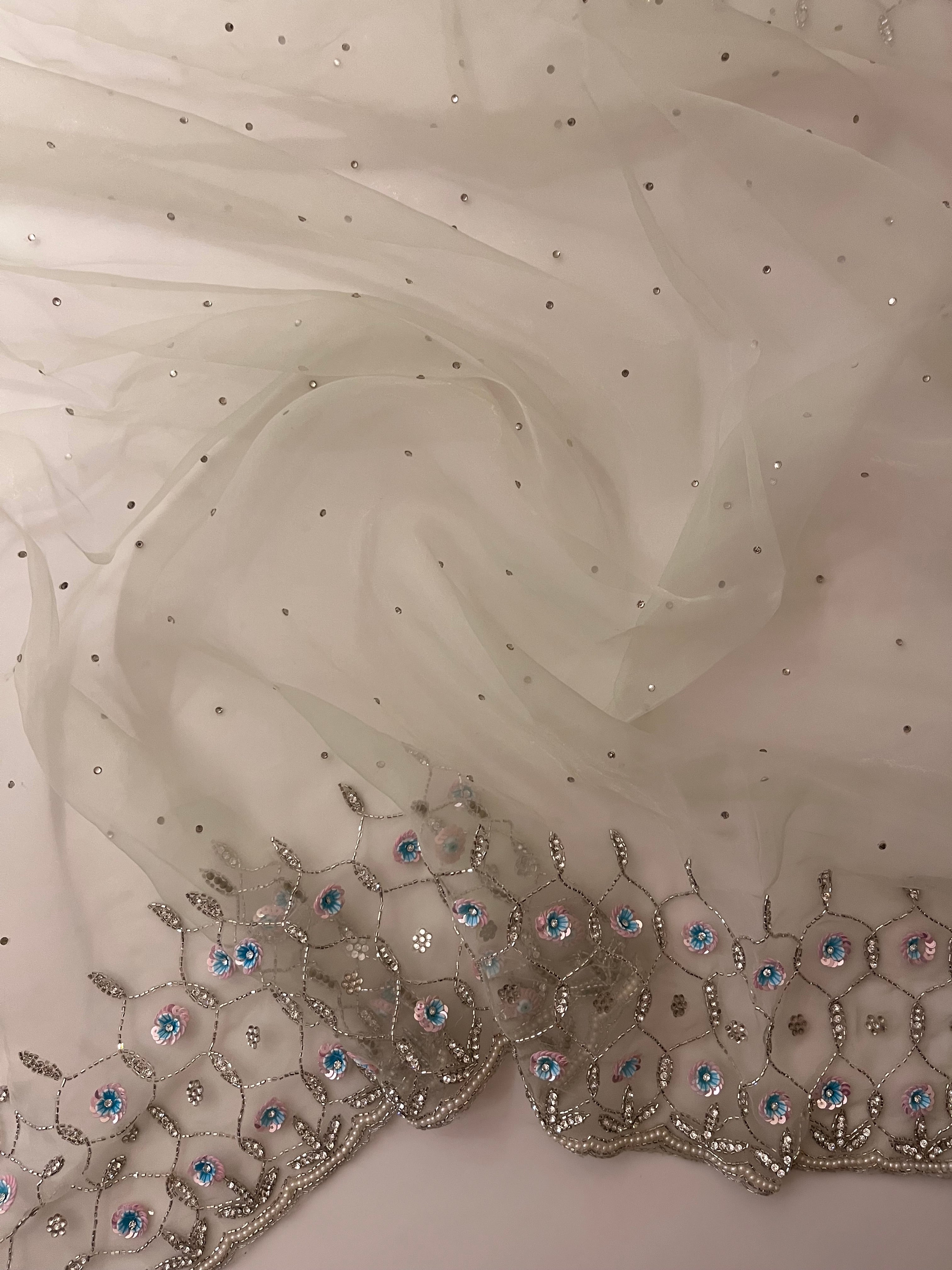 Elaichi Green Evening Organza Saree