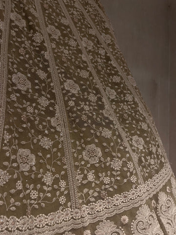 Lucknowi bagh net lehenga set